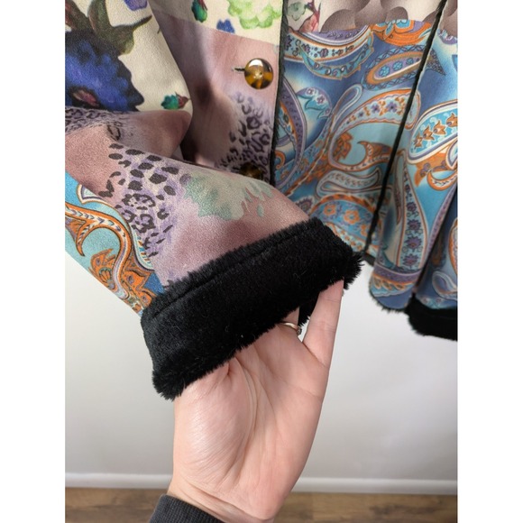 Weavz Penny Lane Women's Coat Jacket Large Patchwork Y2K 2000s - Picture 6 of 11